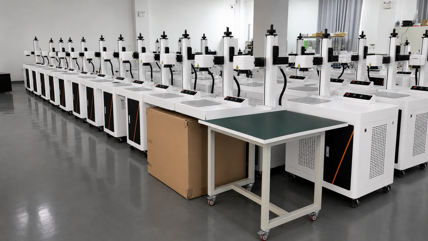 Laser marking machine assembly floor