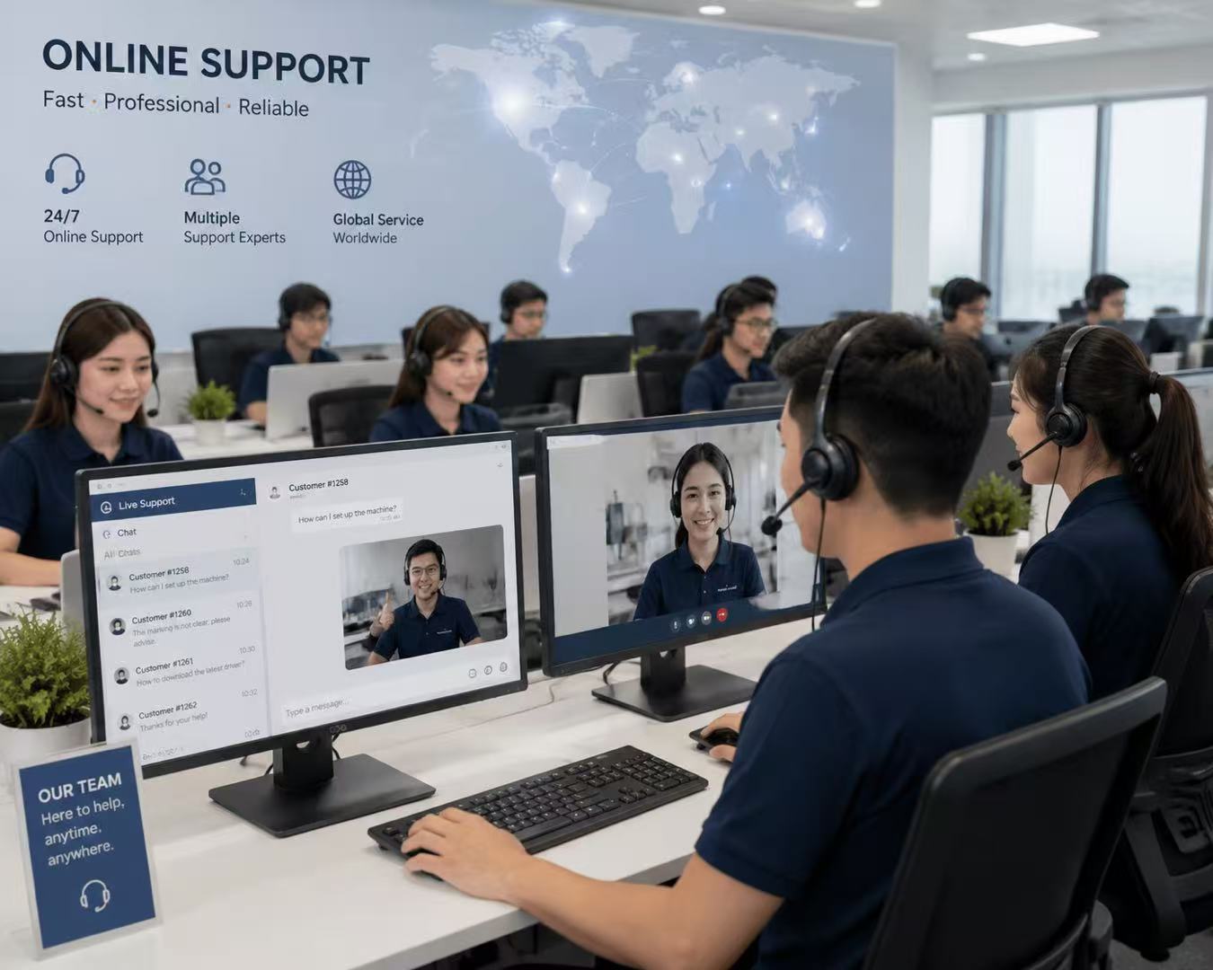 Online technical support team
